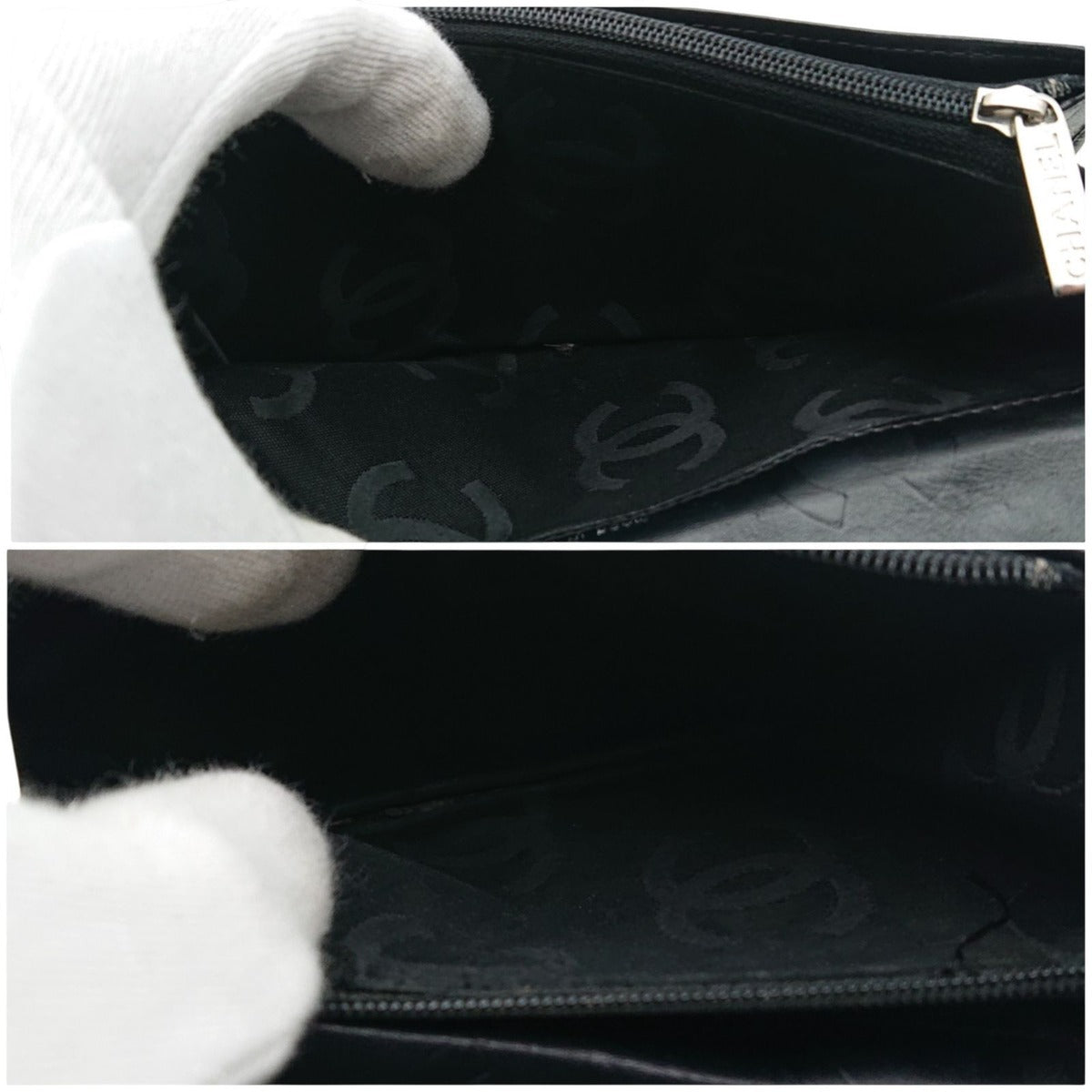 Chanel Cambon Coin Purse Calfskin Black — view 12