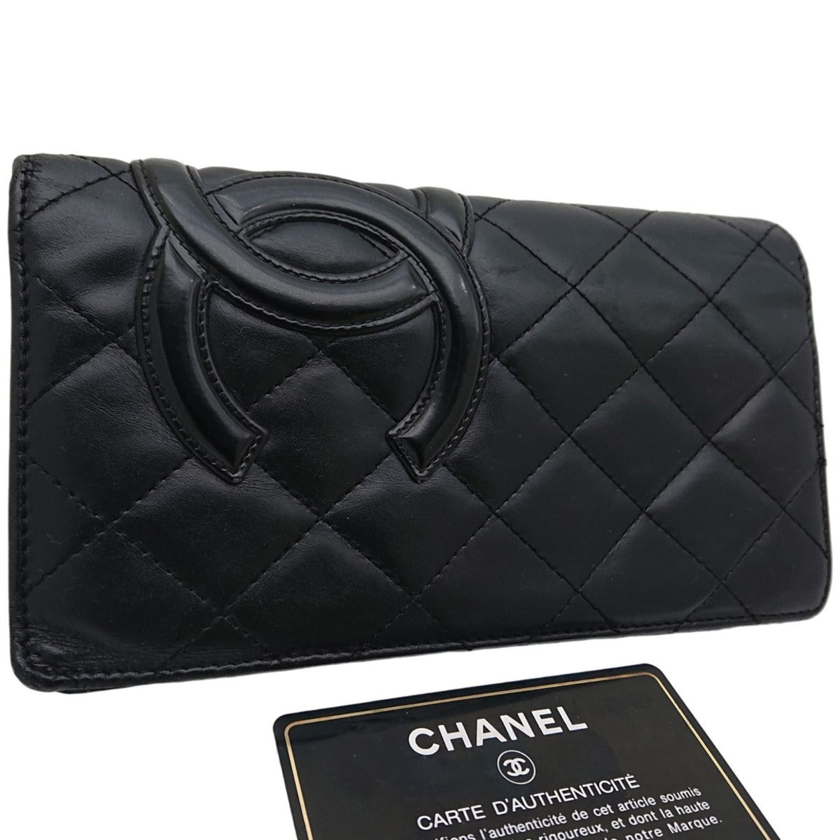 Chanel Cambon Coin Purse Calfskin Black