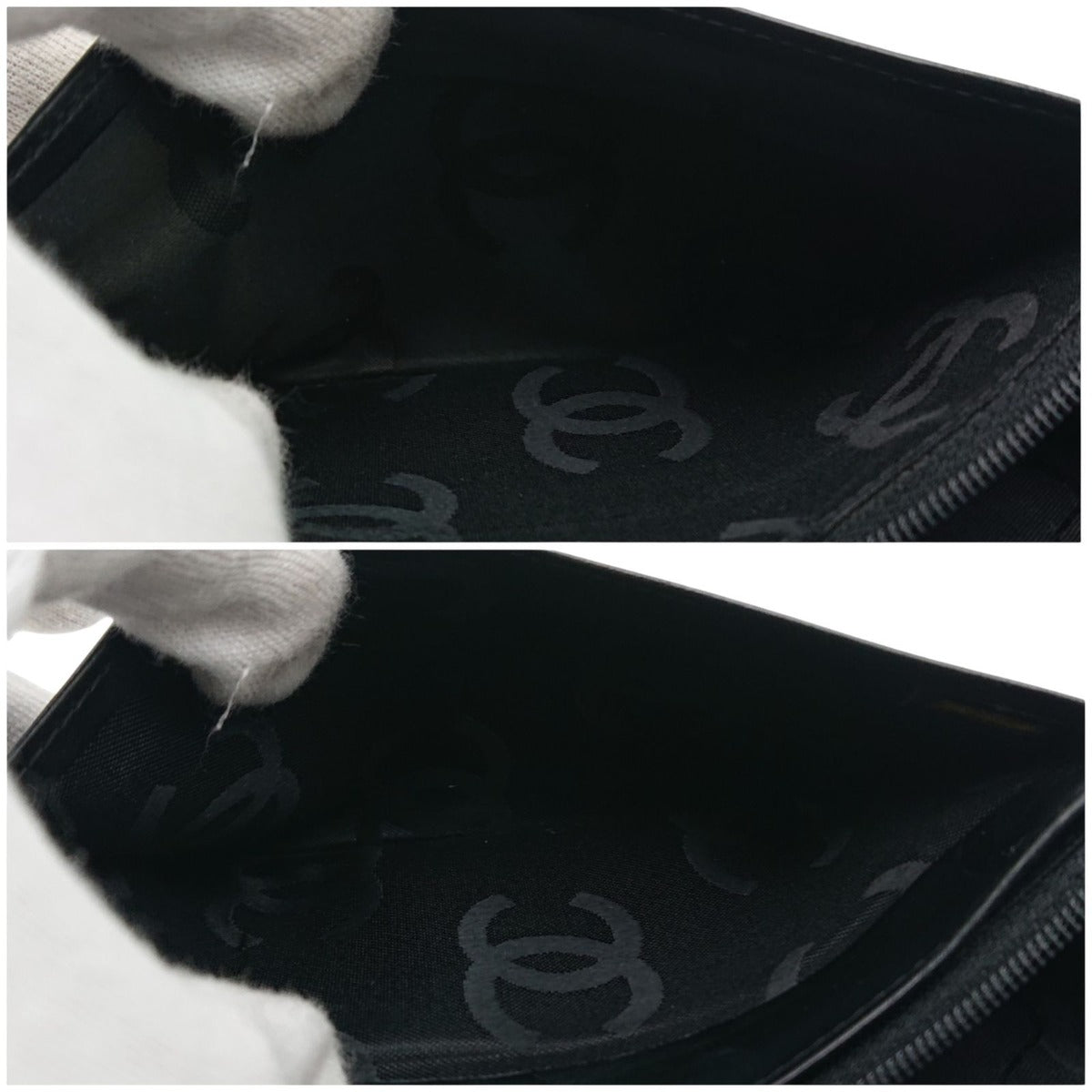 Chanel Cambon Coin Purse Calfskin Black — view 13