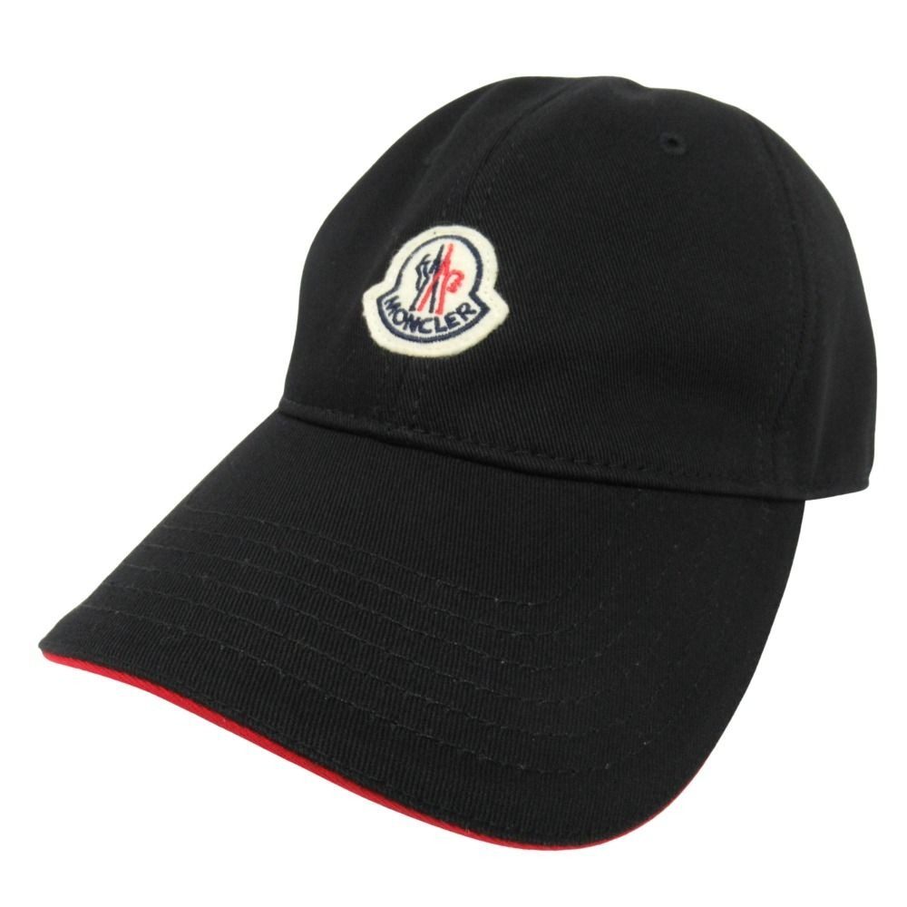 Moncler Mon Cles Cap Hat 6 Panel Logo Black