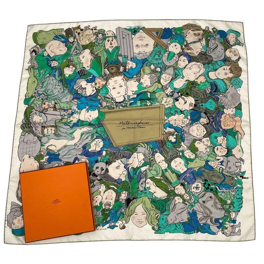 Hermes Scarf Silk Carre 90 Metamorphose By Multicolor Box