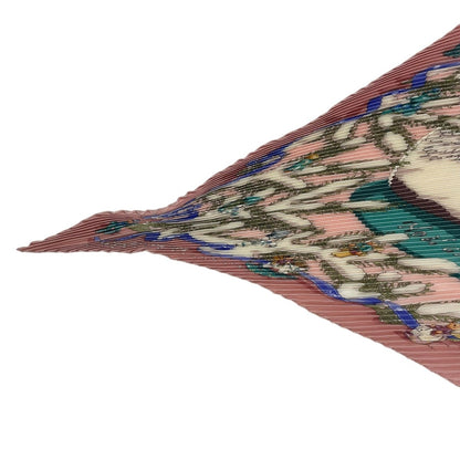 Hermes Scarf Pleated Silk Noel Au 24 Faubourg Christmas at Pink — view 3
