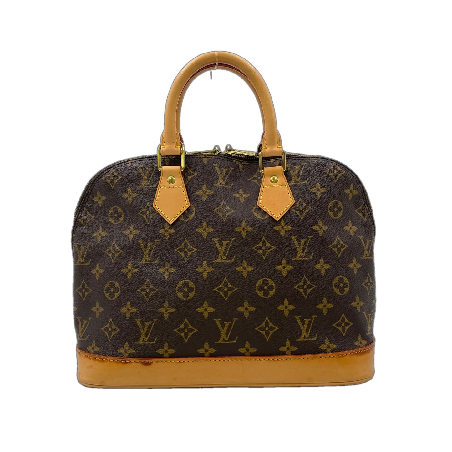 Louis Vuitton Alma PM Monogram Leather Brown Light Handbag Gold