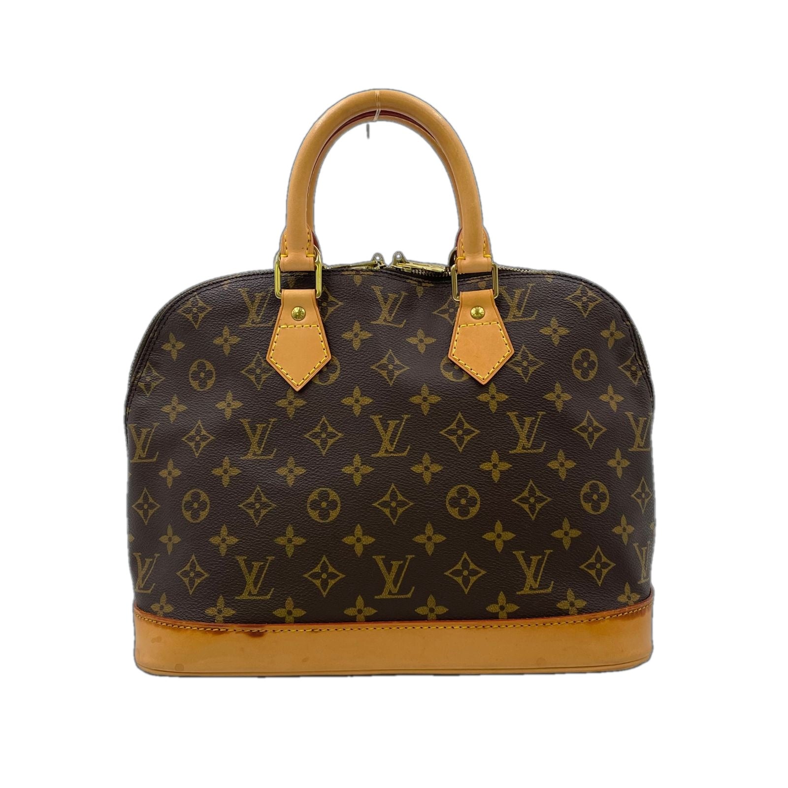Louis Vuitton Alma PM Monogram Leather Brown Light Handbag Gold