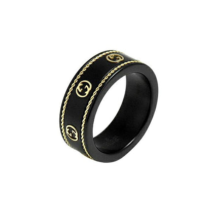 Gucci Ring Icon Black Gold