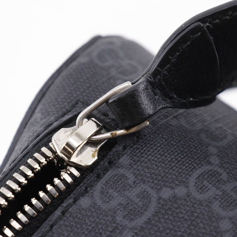 Gucci Interlocking G 730116 GG Supreme Canvas Black Men's Second Bag