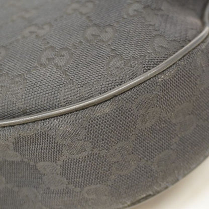 Gucci Shoulder Bag GG Canvas 122790 Canvas Black Silver Hardware Women