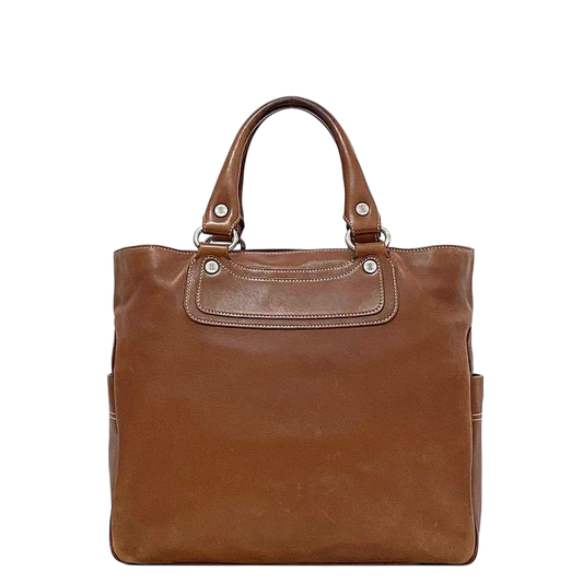 Celine Tote Boogie Bag Brown Large Leather Preowned