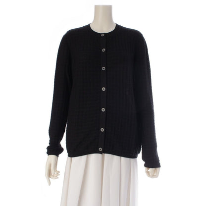 Hermes Cashmere Series Button Cardigan Top Black 38