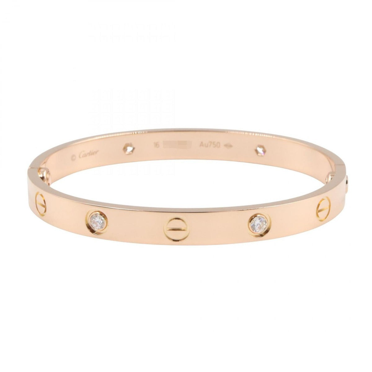 Cartier Bracelet 18K Pink Gold Diamond Love