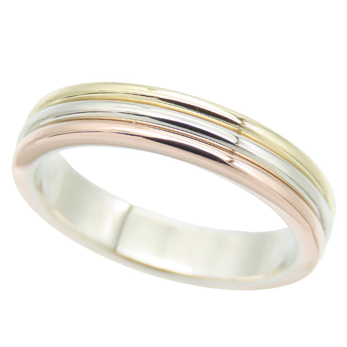 Cartier Vendome Louis Wedding Ring Three Color Gold