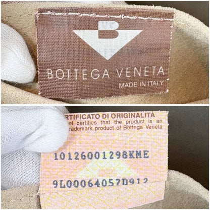 Bottega Veneta One Shoulder Bag Accessory Pouch Halaco Leather Green Beige