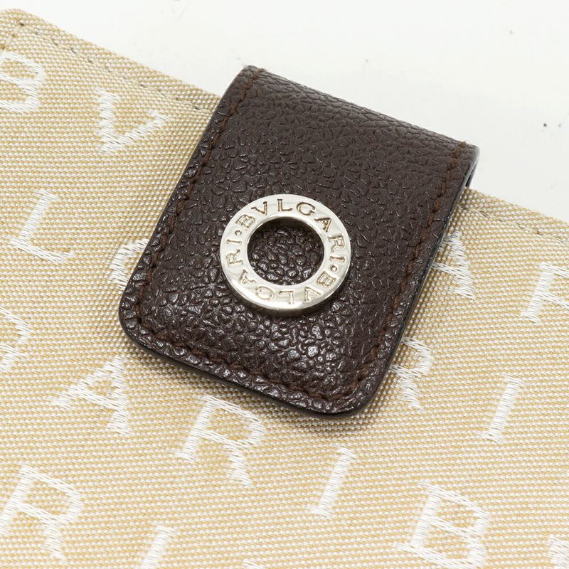 Bulgari Bifold Wallet With Coin Purse Logomania Retale Compact Wallet In PVC