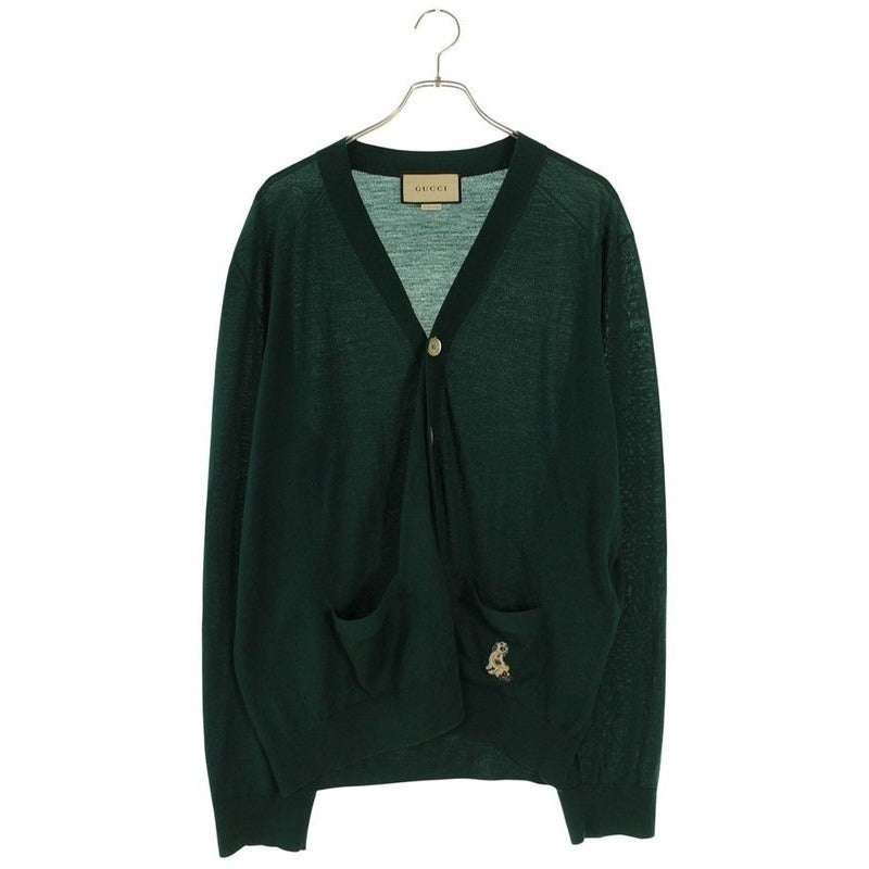 Gucci Dog Embroidery V-neck Cardigan XXL