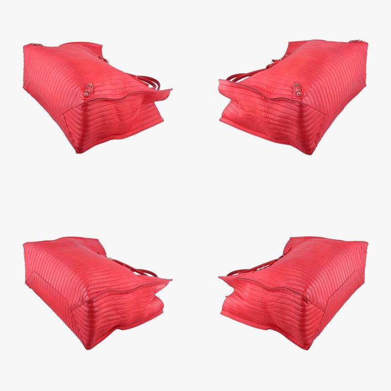 Balenciaga Quilted Paper A4 Tote Bag Red Leather 2367016502 515859