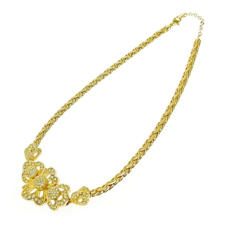 Christian Dior GP Rhinestone Flower Necklace Women