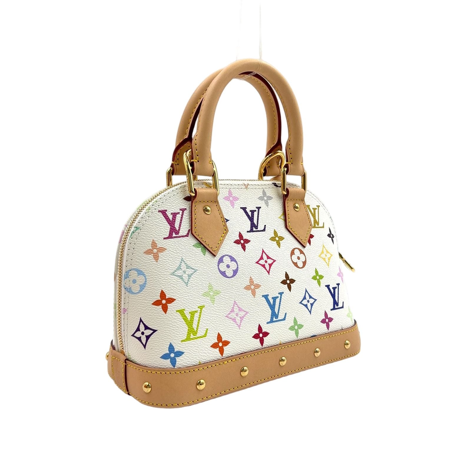 Louis Vuitton LV Takashi Murakami Alma BB 2-Way Shoulder Leather White Multicolo — view 2