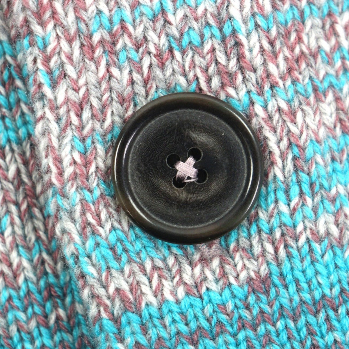 Hermes Made Cashmere Gradient V-neck Knit Cardigan Pink Blue — view 3
