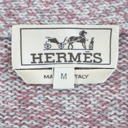 Hermes Made Cashmere Gradient V-neck Knit Cardigan Pink Blue — view 5