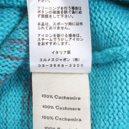 Hermes Made Cashmere Gradient V-neck Knit Cardigan Pink Blue — view 7