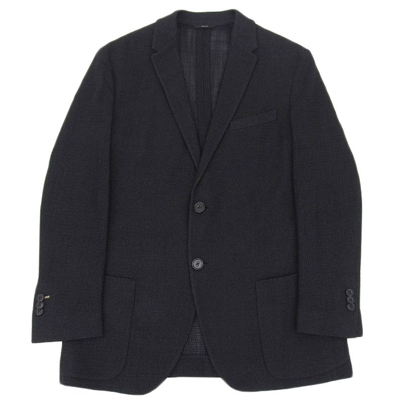 Fendi Current Black Tag Wool Silk Blend Organdie Summer Jacket 50 Black Men's