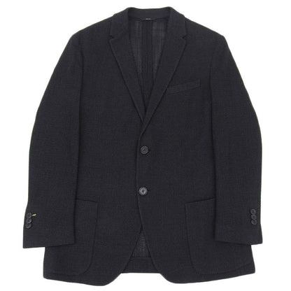 Fendi Current Black Tag Wool Silk Blend Organdie Summer Jacket 50 Black Men's