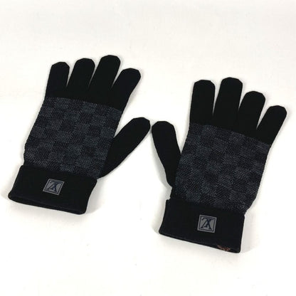 Louis Vuitton Gloves Gon Petit Damier Wool Black