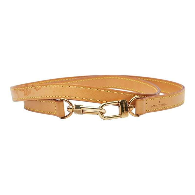 Louis Vuitton Shoulder Strap Beige Leather