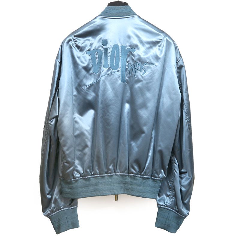 Dior Stussy Bomber Jacket Size 48 Blue
