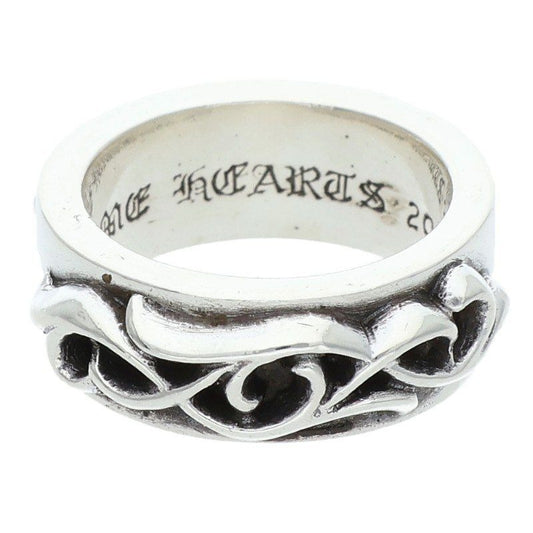 Chrome Hearts Dbl Narrow Vine Band Double Silver Ring