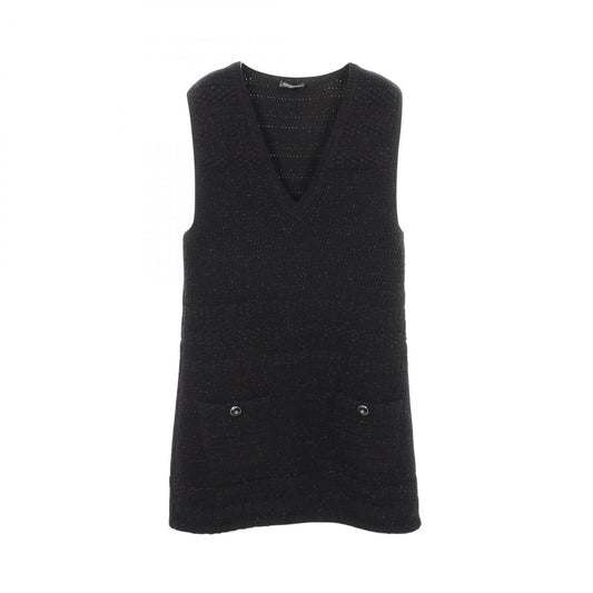 Chanel Dress CC Logo Button Wool