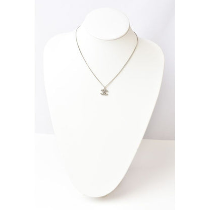 Chanel Coco Mark CC Rhinestone Silver White — view 2