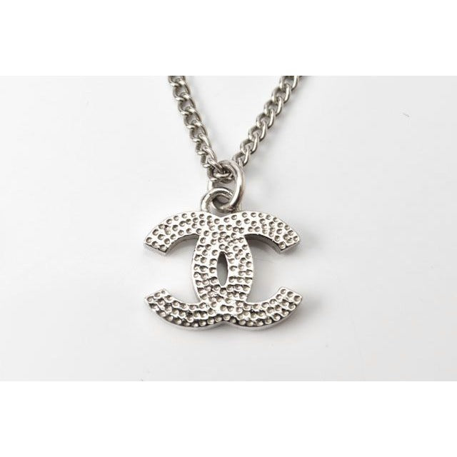 Chanel Coco Mark CC Rhinestone Silver White — view 4