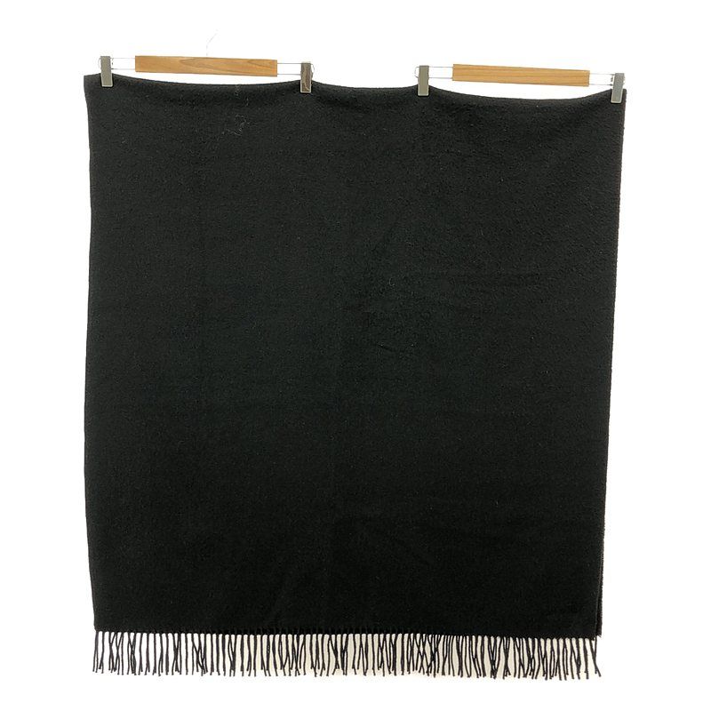 Hermes 100% Cashmere Fringe Large Shawl Scarf Unisex | Black | Men's