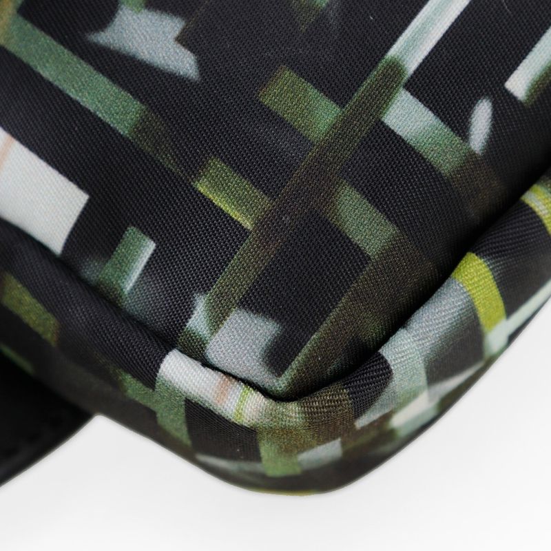 Fendi Mamma Bucket 3WAY Body Clutch Zucca Camouflage Pattern 7va472 Nylon Black