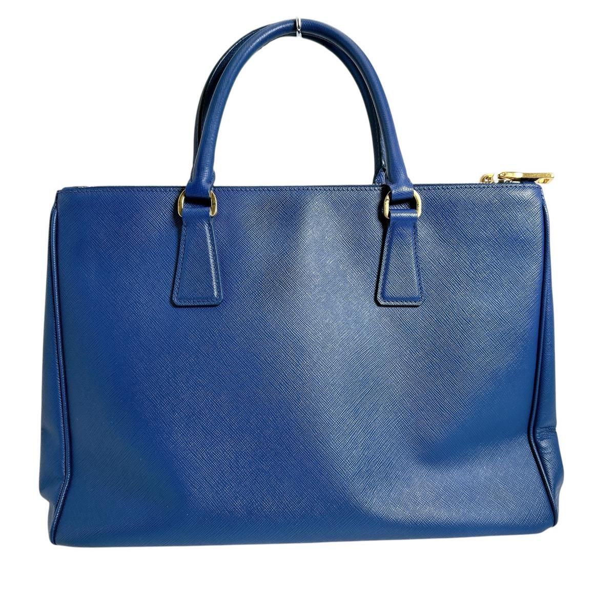 Prada 1 Ba786 Saffiano Shoulder Bag Galleria Handbag Blue