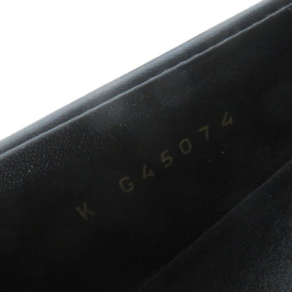 CHANEL 23A G45074 Matelasse Coco Mark Leather Loafers Black Gold Hardware 39.5