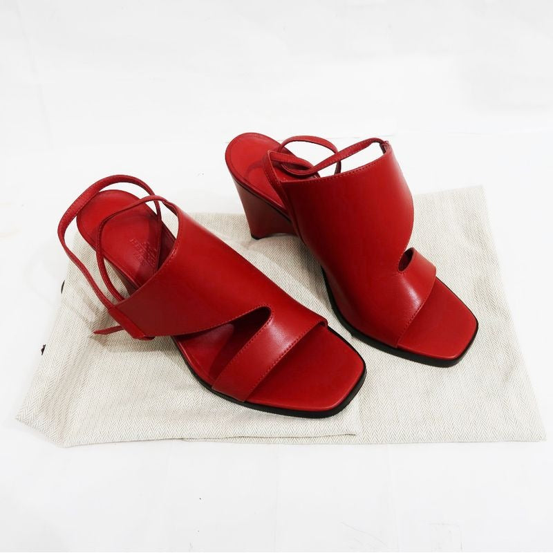Hermes Inconnu 85 Sandals Size 38 Brown Leather Apparel — view 10