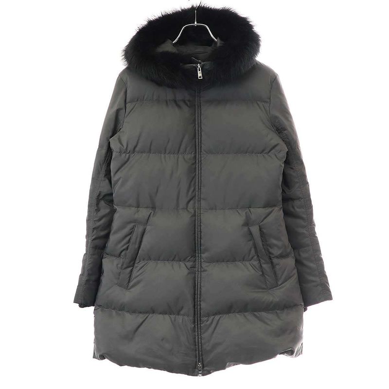 Prada Fur Down Coat 29e117 106o Gray 40