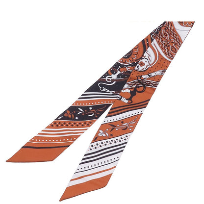 Hermes Twilly 03 Caramel Silk Amazon Festival Bandana Scarf
