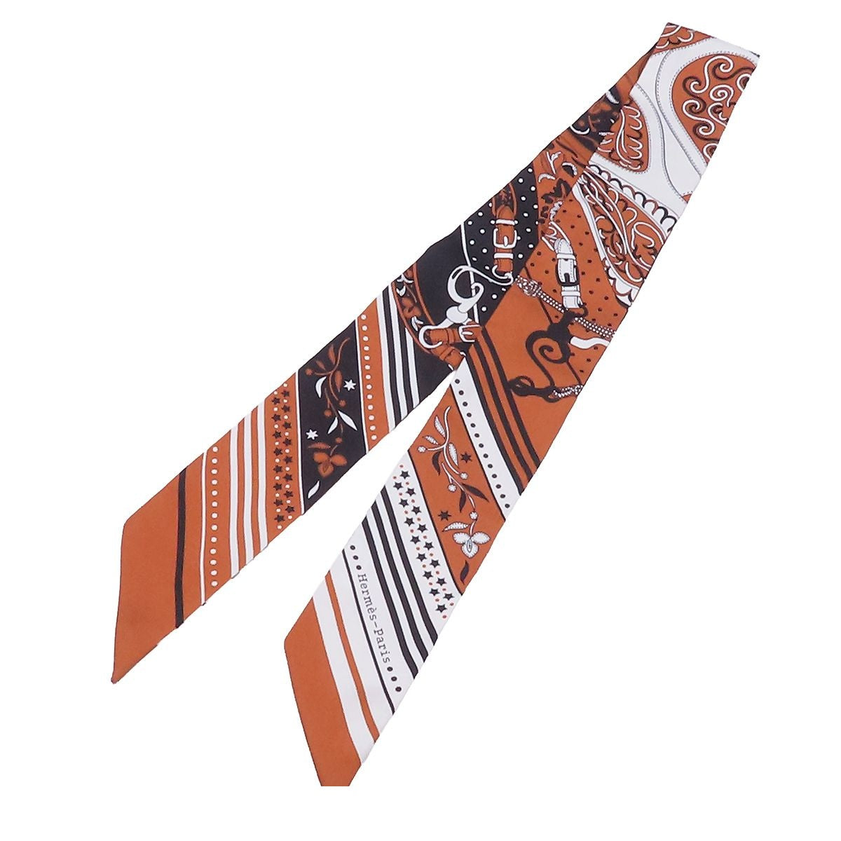 Hermes Twilly 03 Caramel Silk Amazon Festival Bandana Scarf — view 2