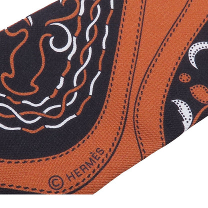 Hermes Twilly 03 Caramel Silk Amazon Festival Bandana Scarf — view 5