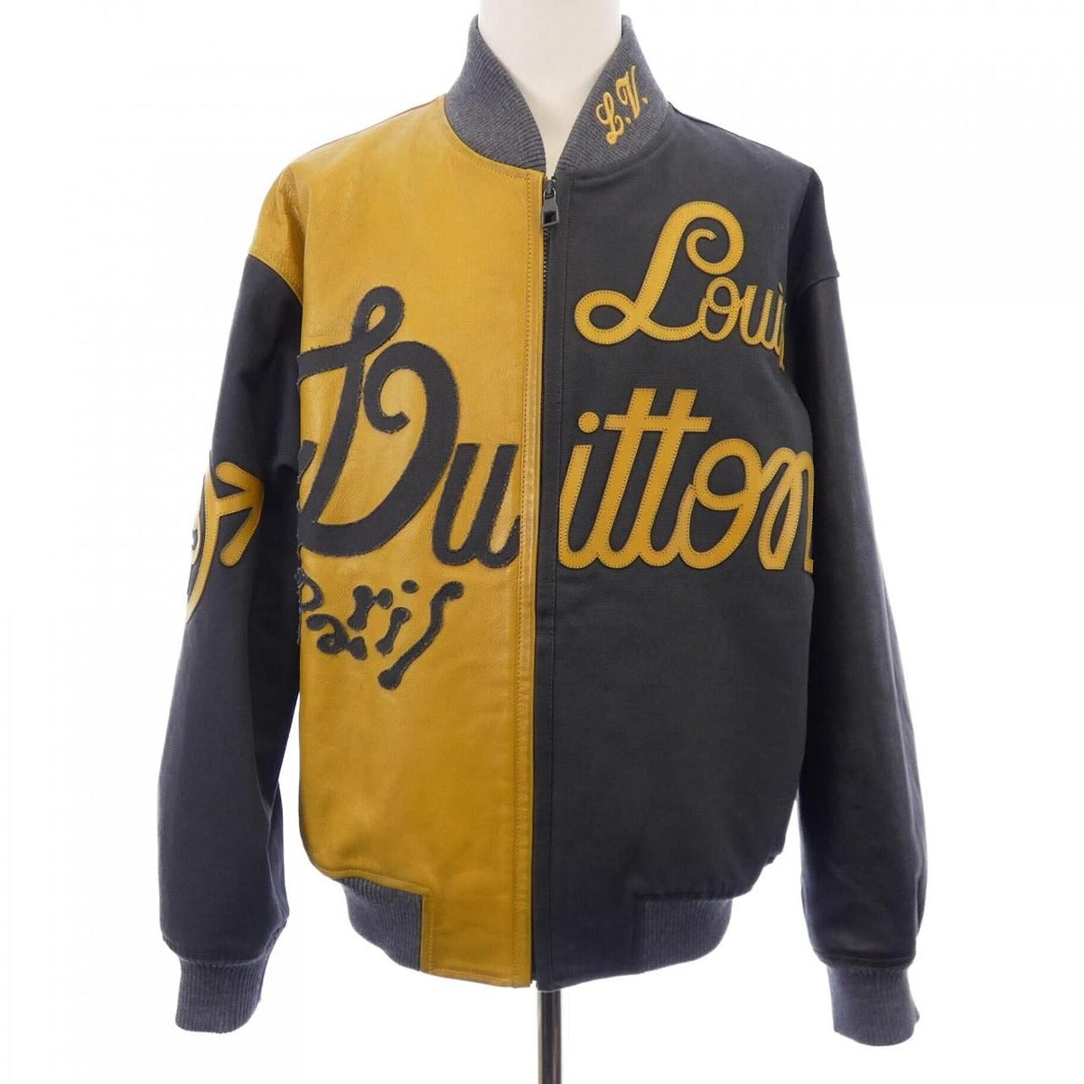 Louis Vuitton Mixed Canvas Leather Bomber Jacket