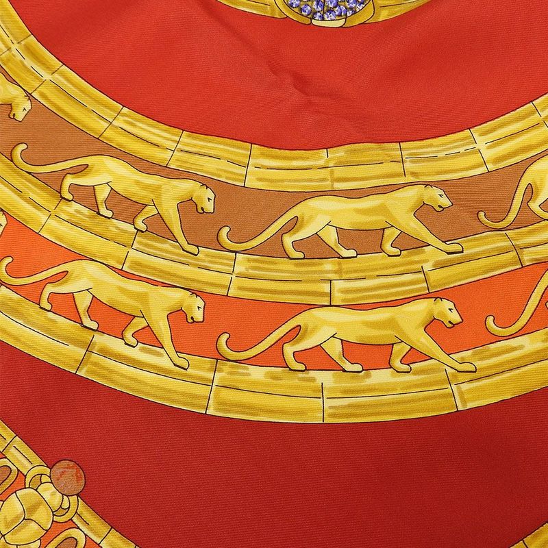 Cartier Must De Cartier Scarf 100% Silk Red Bordeaux Small Accessories Fashionab