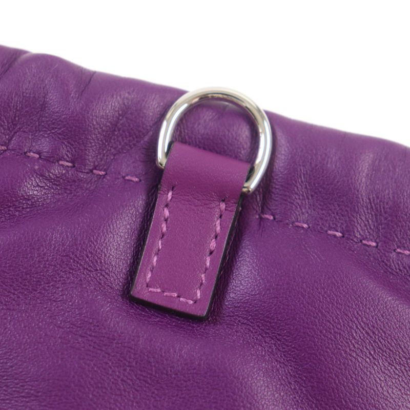 Hermes Pillow Anniomiro Vosluyft Serie Button Drawstring Leather Phone Case