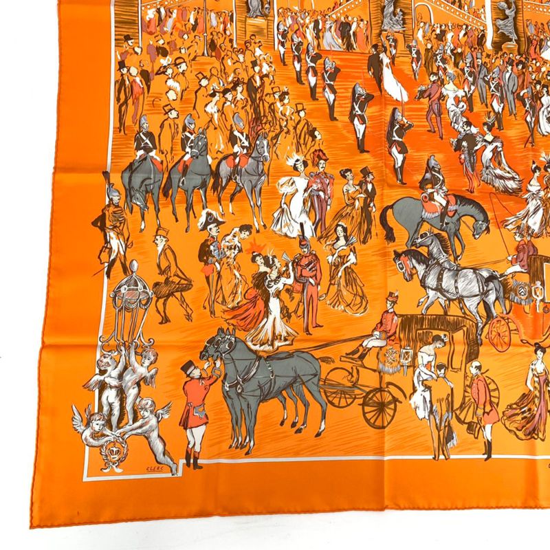 Hermes Carre 90 Scarf Soiree DE GALA Clerc/evening At The Gala