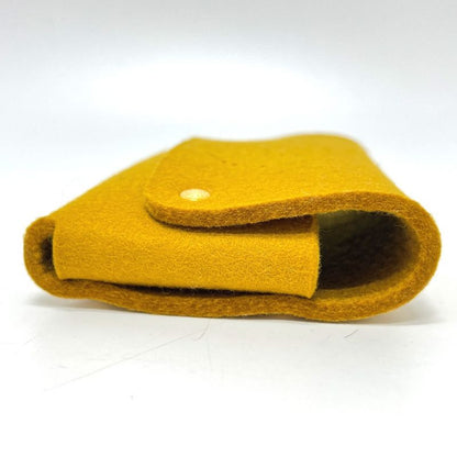 Hermes Accessory Pouch Etui Cult GM Playing Cards Case Felt Mustard Brown