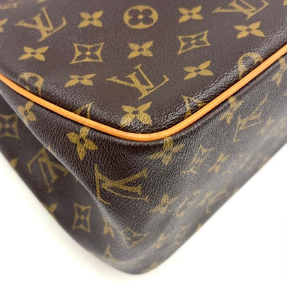 Louis Vuitton Batignolles Vertical Monogram Leather X PVC Brown Tote Bag M51153