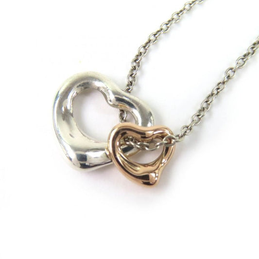 Tiffany & Co Elsa Peretti Double Open Heart Pendant 925 750
