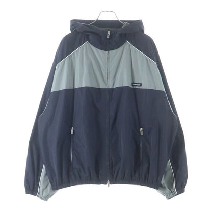 Miu Miu Technical Nylon Zip Up Jacket Gray Black